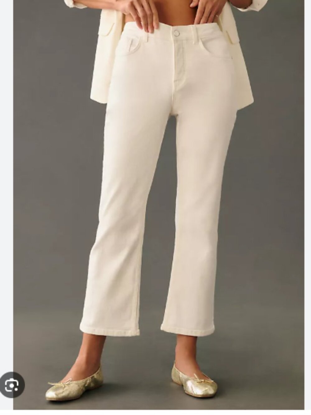 Pilcro | Anthropologie white crop jeans (the Yaya) - Size 30P